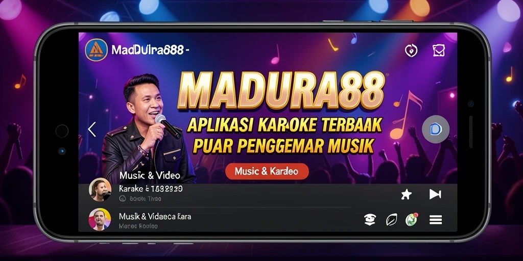 Tampilan antarmuka MADURA88 yang intuitif untuk pengguna Karaoke.