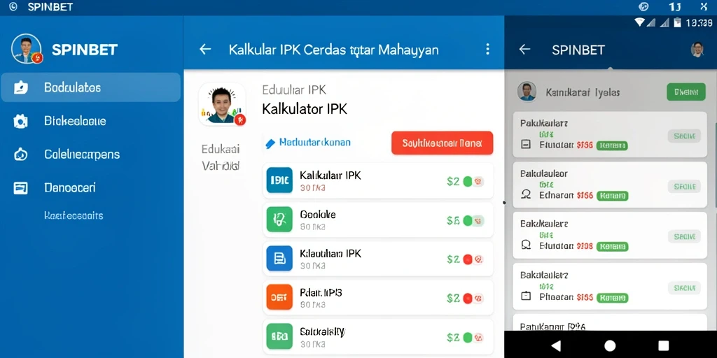 Antarmuka SPINBET yang user-friendly untuk Kalkulator IPK.